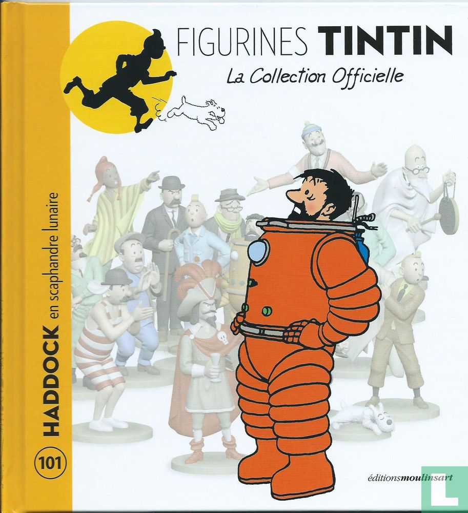Figurine Tintin En Résine - Livre 7, Tintin En Scaphandre Lunaire - Occasion En Bon état, Collection BD