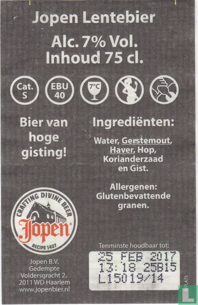 Jopen Lentebier (75cl)