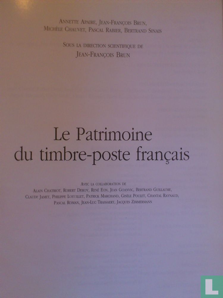 Le Patrimoine du Timbre-Poste Français (1998) - Apaire, Annette - LastDodo
