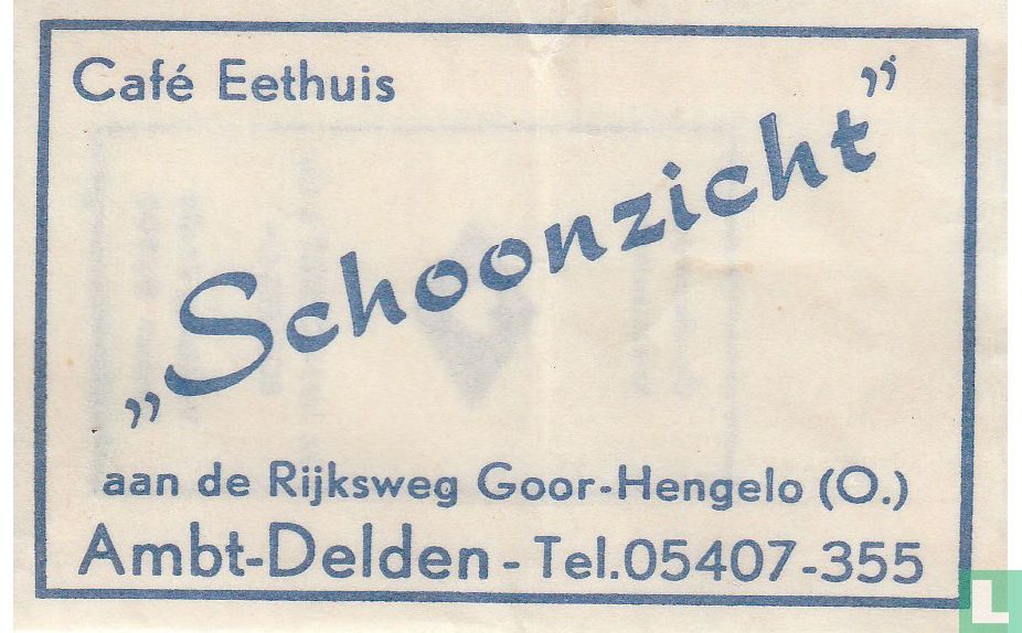 Café eethuis "Schoonzicht"