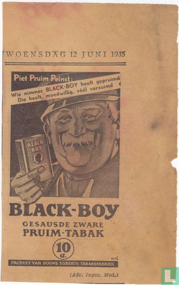mist Siësta bladzijde Black-Boy 19350000 (1935) - Douwe Egberts tabak - LastDodo
