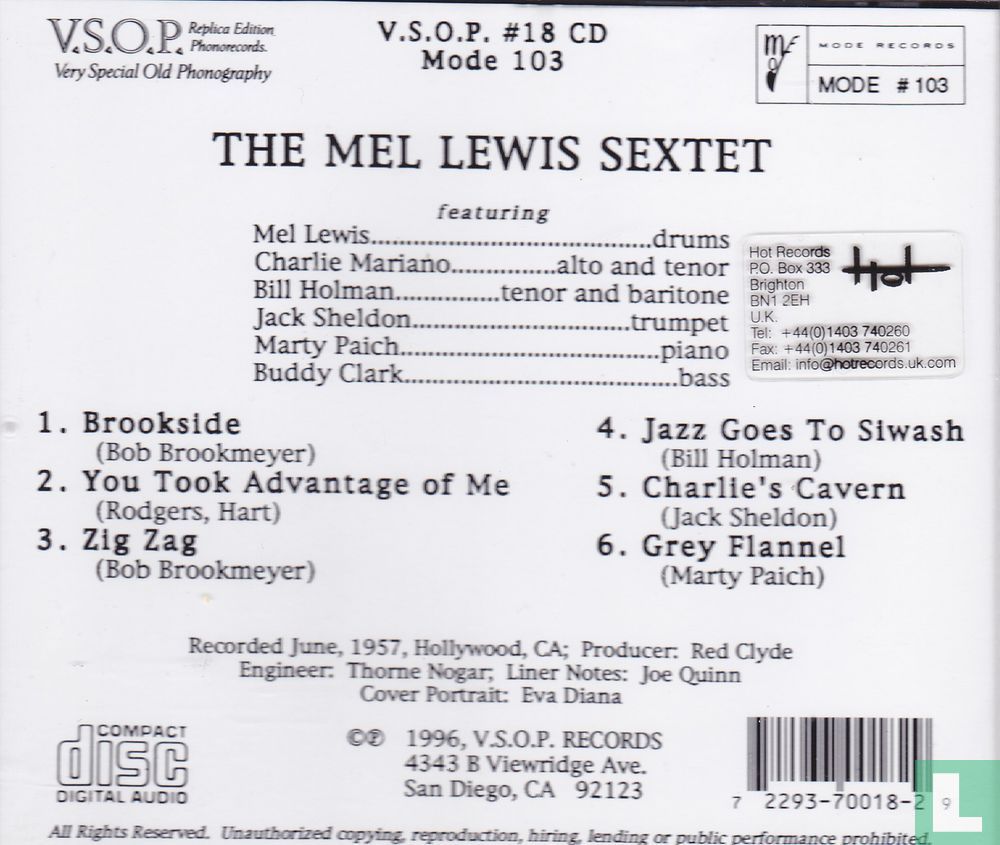 Mel Lewis sextet