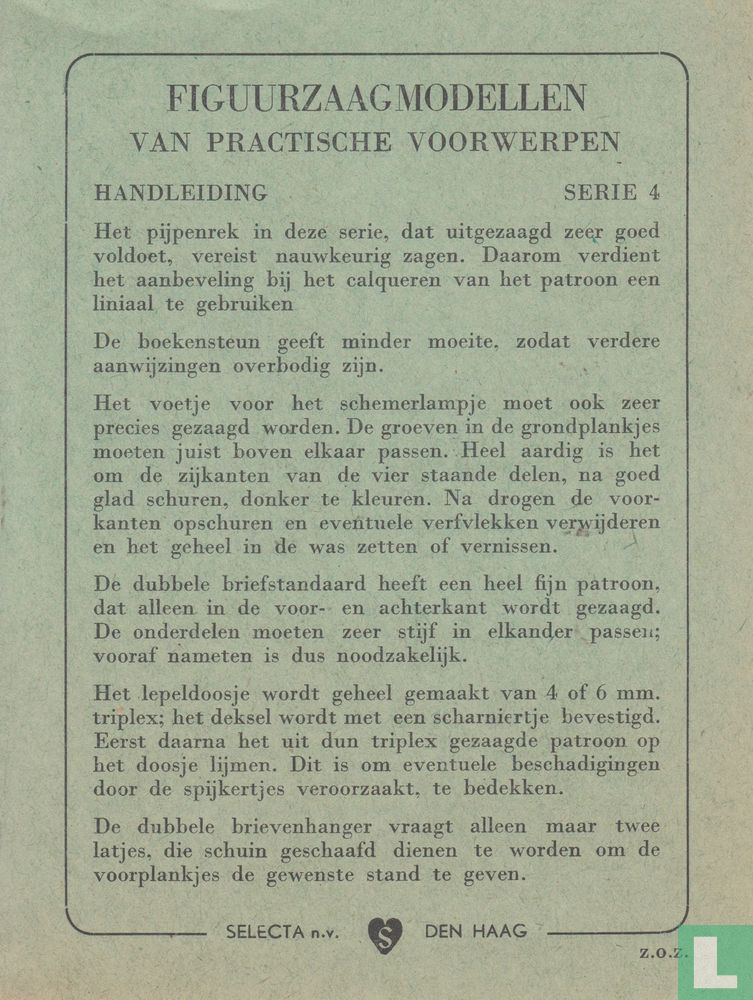 Figuurzaagmodellen van practische voorwerpen