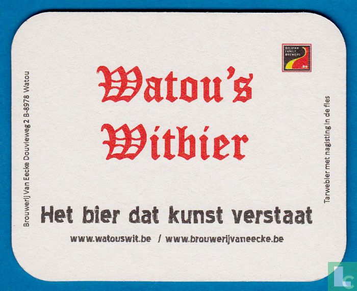 Watou's witbier 'Het bier dat kunst verstaat'