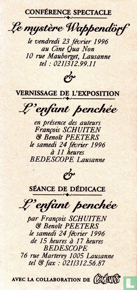 L'enfant penchée