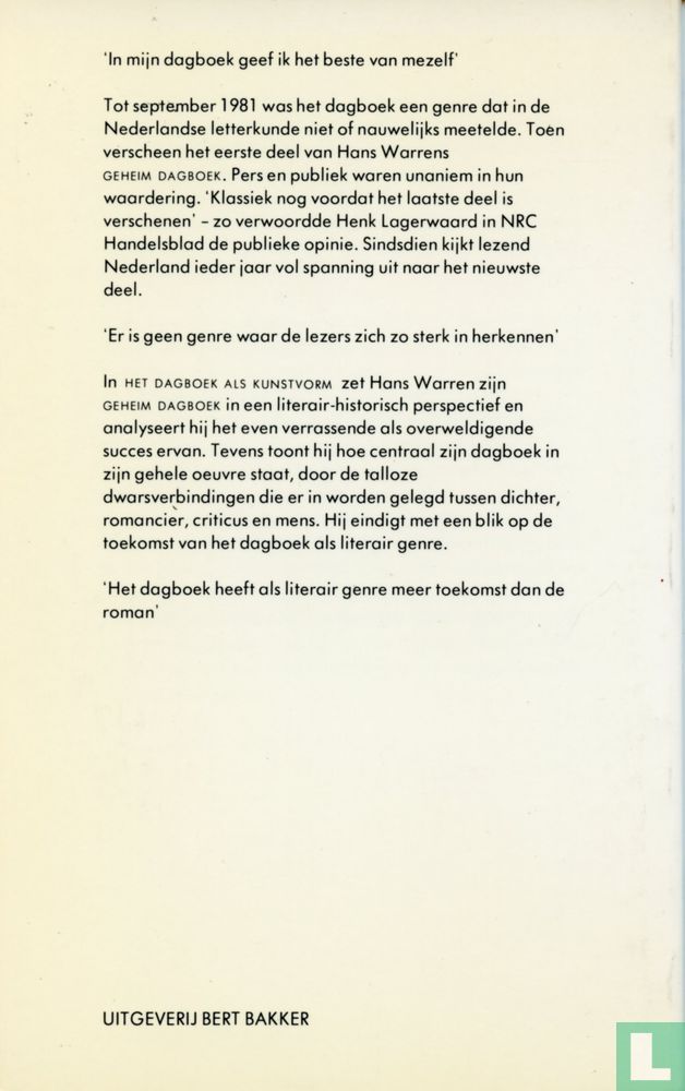 Het dagboek als kunstvorm