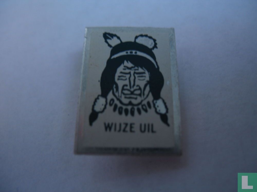 Wijze uil [blauw wit]