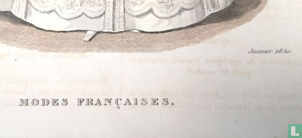 Robe et accesoires - Janvier 1850