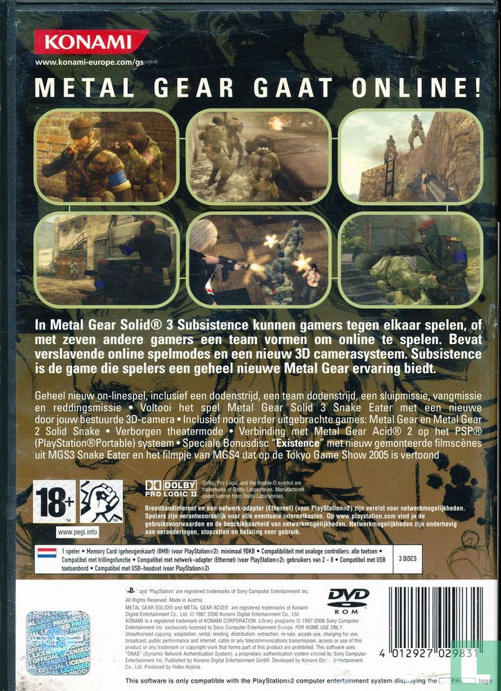 Metal Gear Solid 3: Subsistence