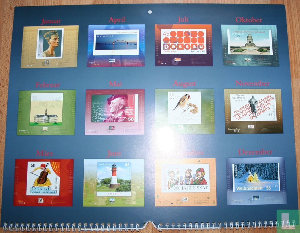 Briefmarkenkalender 2014