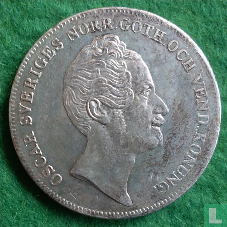 Suède 1 riksdaler specie 1853