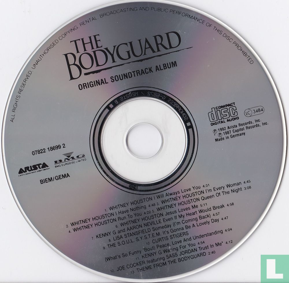 The Bodyguard Original Soundtrack Album Cd 07822 18699 2 1992 Various Artists Lastdodo 