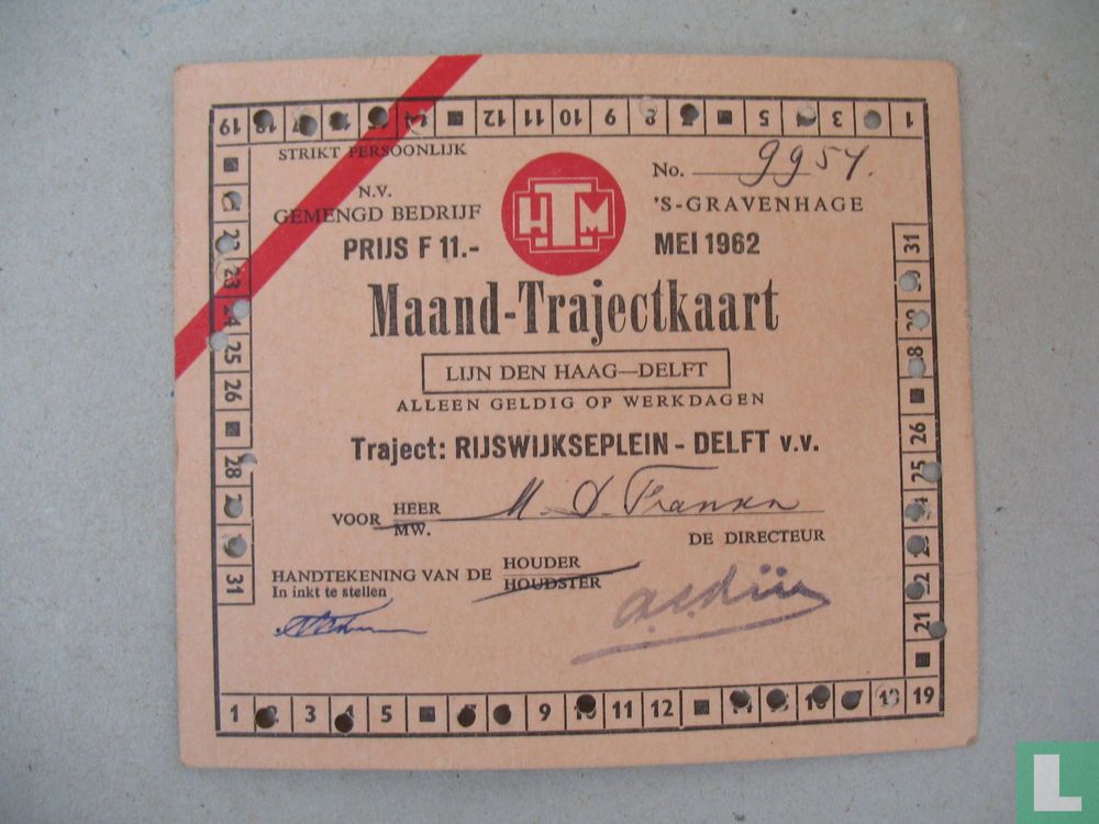 HTM Maand-Trajectkaart