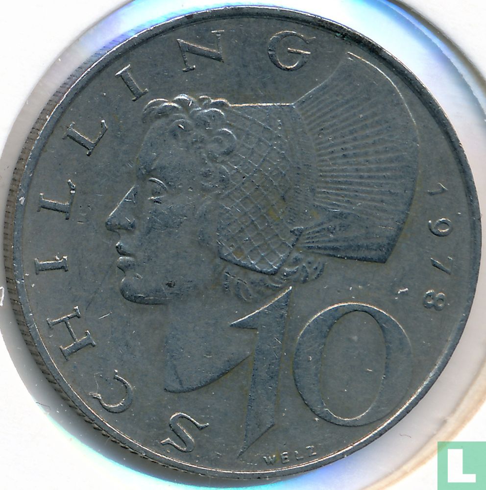 Austria 10 schilling 1978