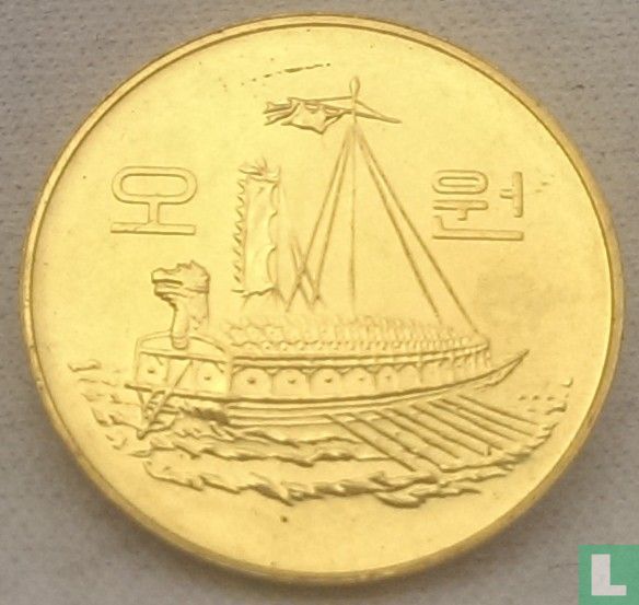 Corée du Sud 5 won 2002
