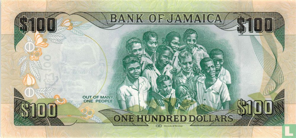 Jamaika 100 Dollars 2012