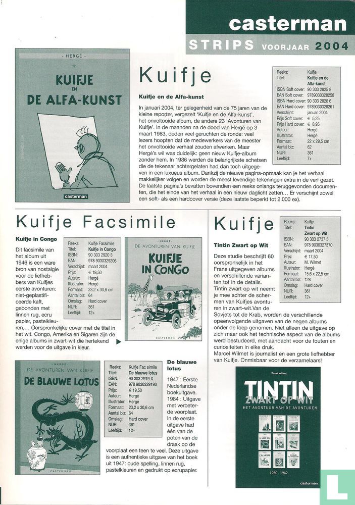 Casterman comics spring 2004