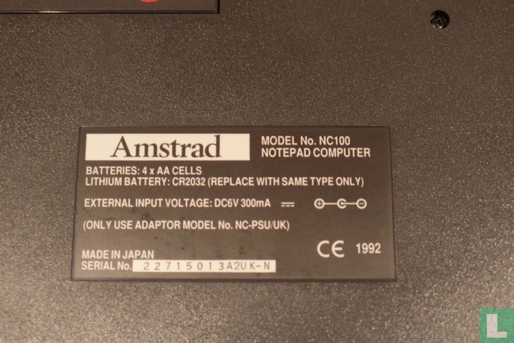 Model NC100, Notepad computer