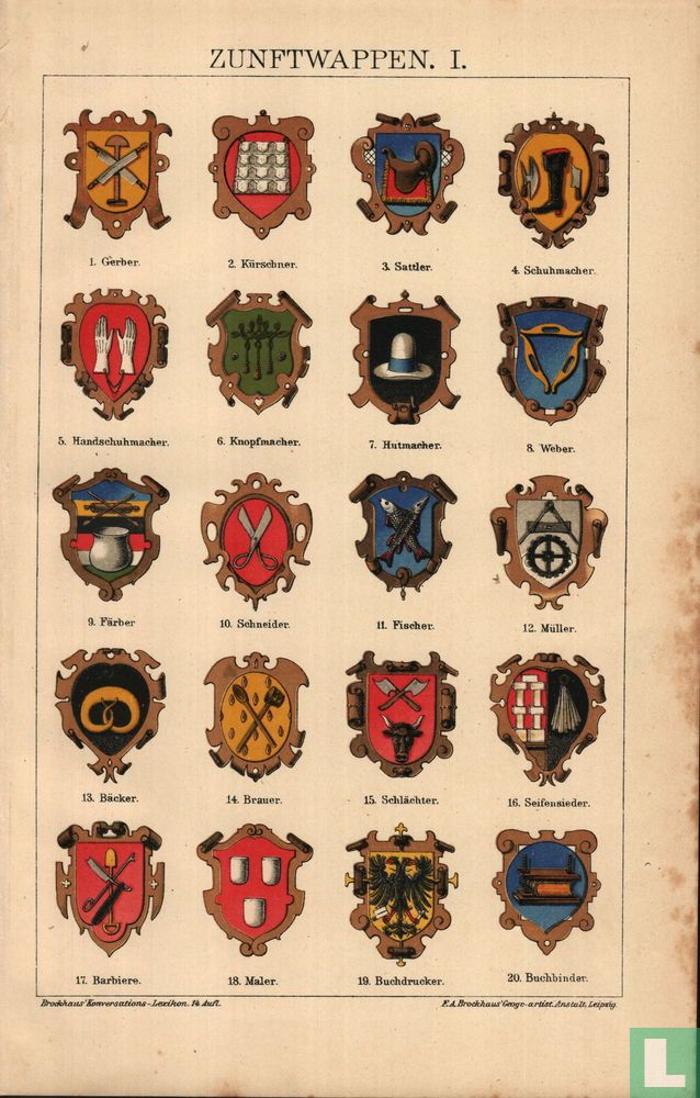 Beroepswapens zunftwappen 