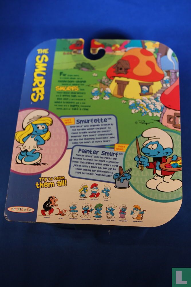 Figurine Schtroumpf Peintre Artist 1996 - Toy Island, Neuf Sous Blister Scellé