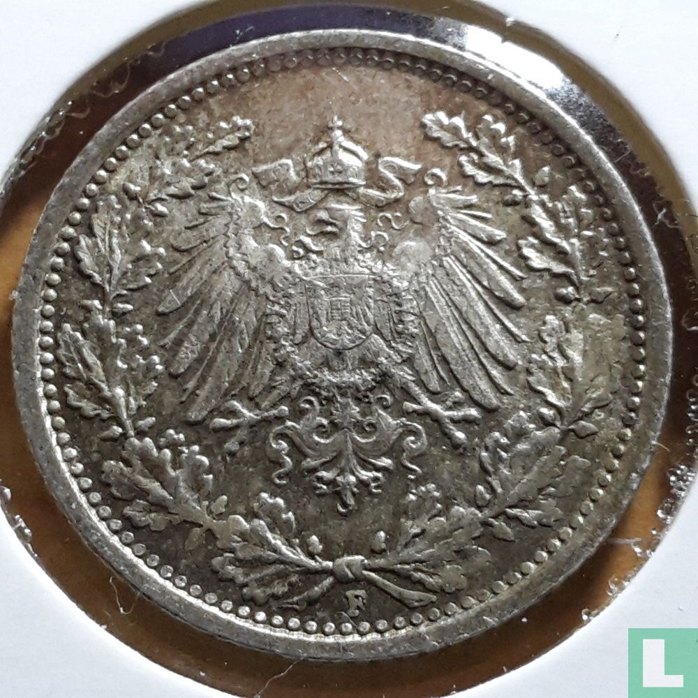 Deutsches Reich ½ Mark 1918 (F)