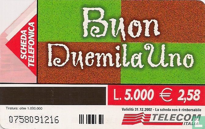 Calendario 2001