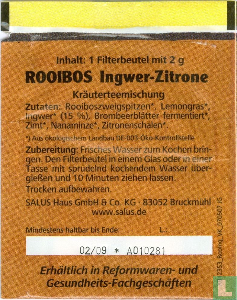 Rooibos Ingwer-Zitrone XB12353_Rooing_VK_070507 JG - Salus - LastDodo