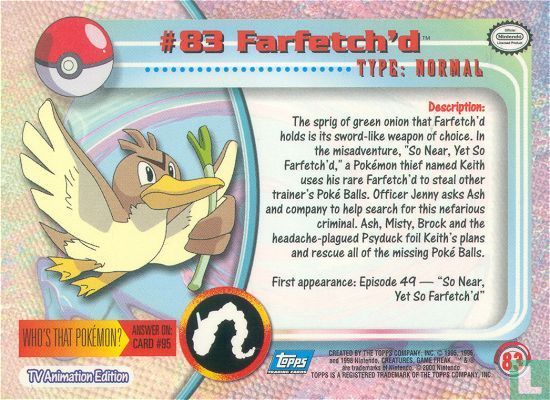 083 Farfetch'd  Reviewing Pokemon