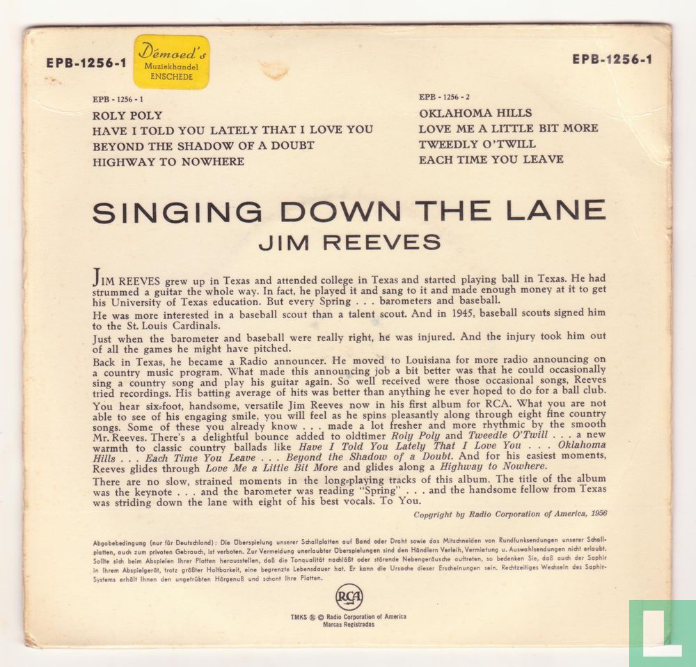 Singing Down the Lane