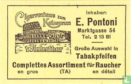 Cigarrenhaus zum Kolosseum - E. Pontoni