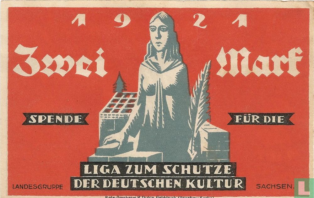 Sachsen 2 Mark 1921