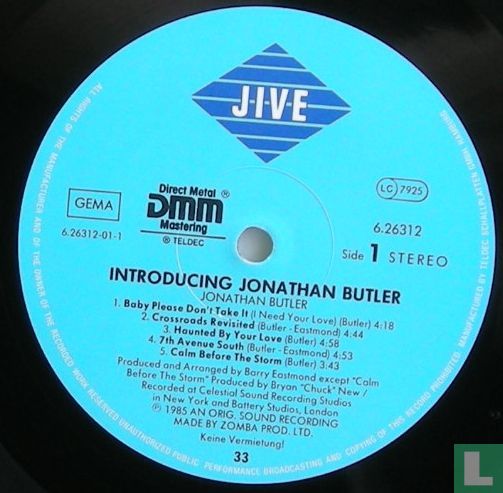 Introducing Jonathan Butler