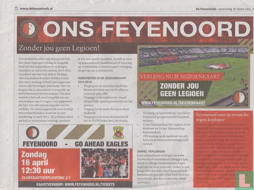 Papa Visa onenigheid Ons Feyenoord 20150318 (2015) - De Havenloods - LastDodo
