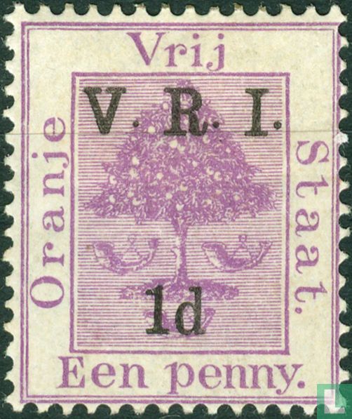 Orange tree, with overprint