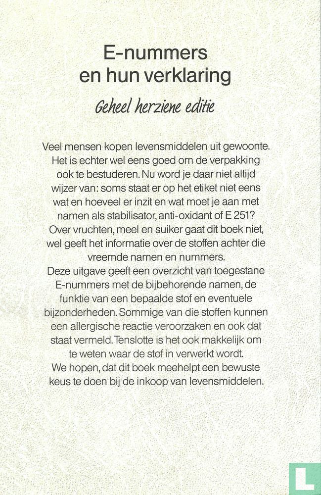 E-nummers en hun verklaring