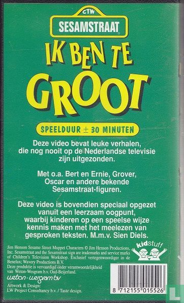 Ik ben te groot