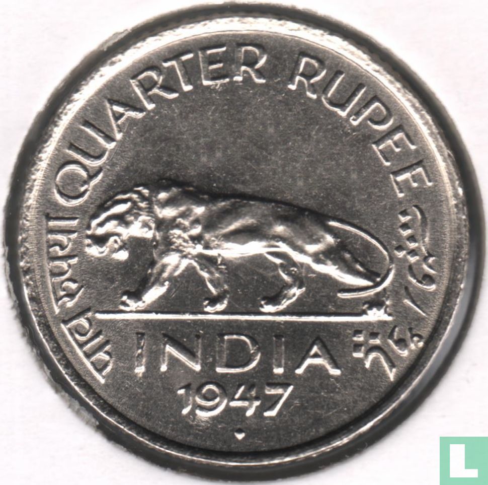Inde britannique ¼ rupee 1947
