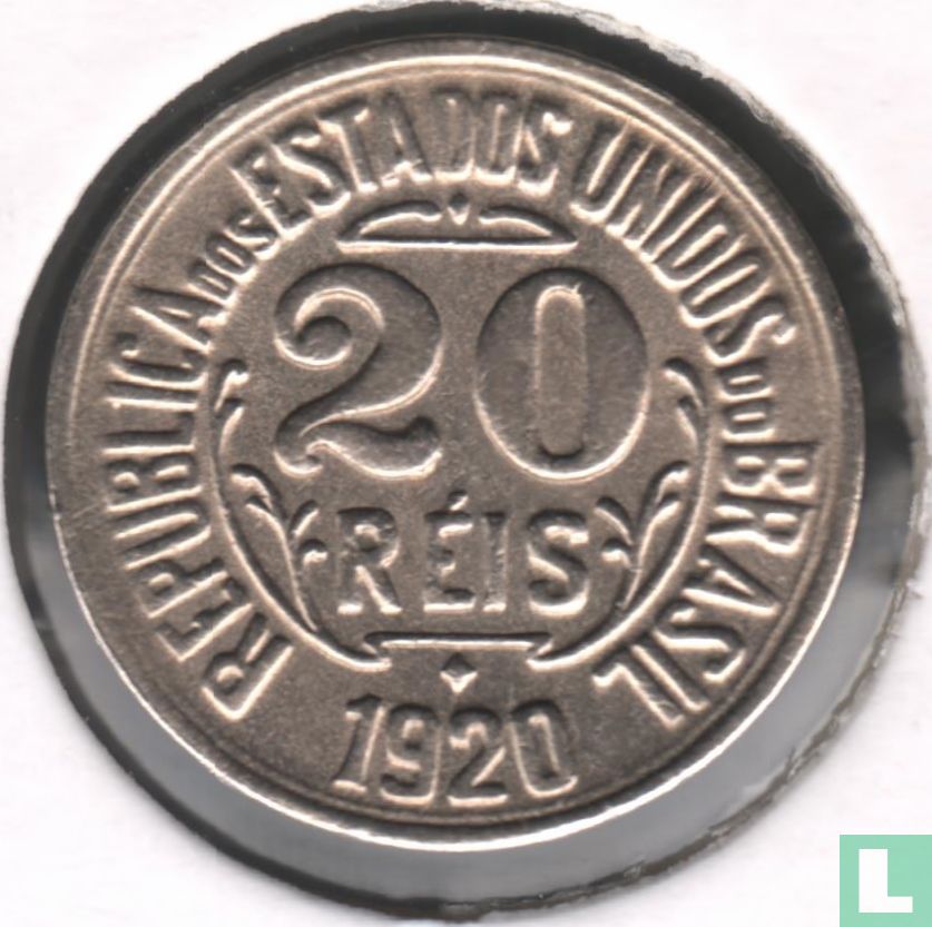 Brasilien 20 Réis 1920 (Typ 1)