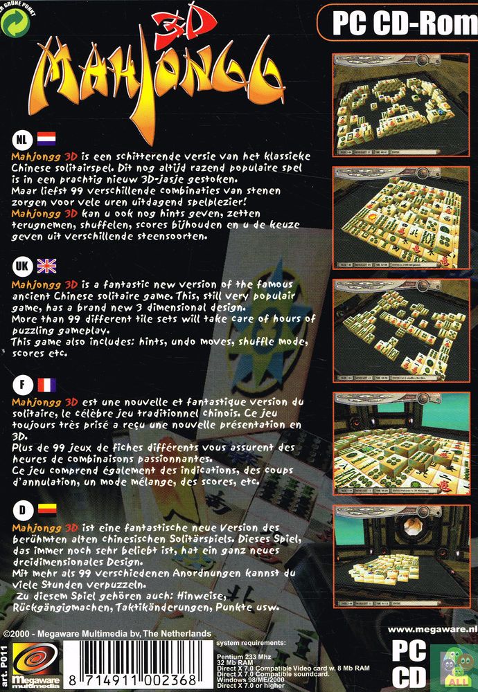 3D Mahjongg