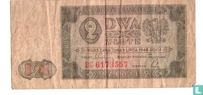 Pologne 2 Zlote 1948