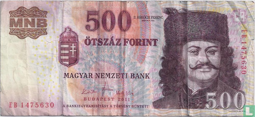 Ungarn 500 Forint 2011