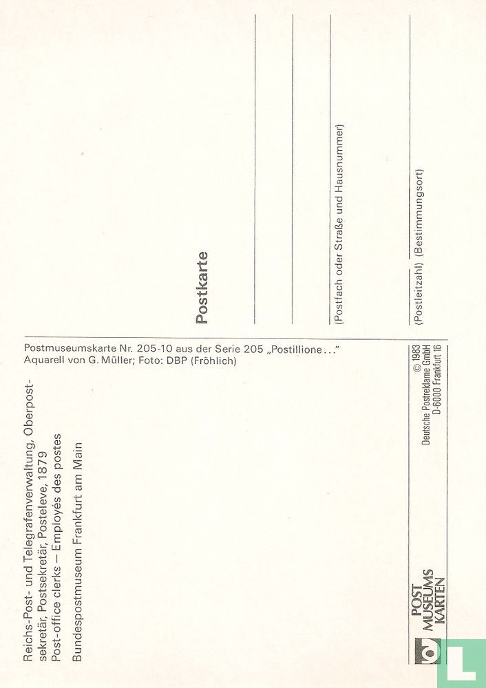 Postaljon Postbezorgers 1871