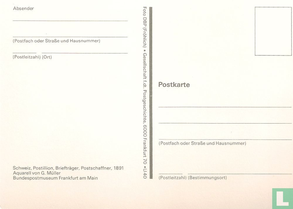 Postaljon Postbezorgers 1891