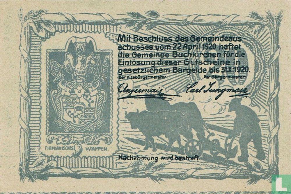 Buchkirchen 20 Heller 1920