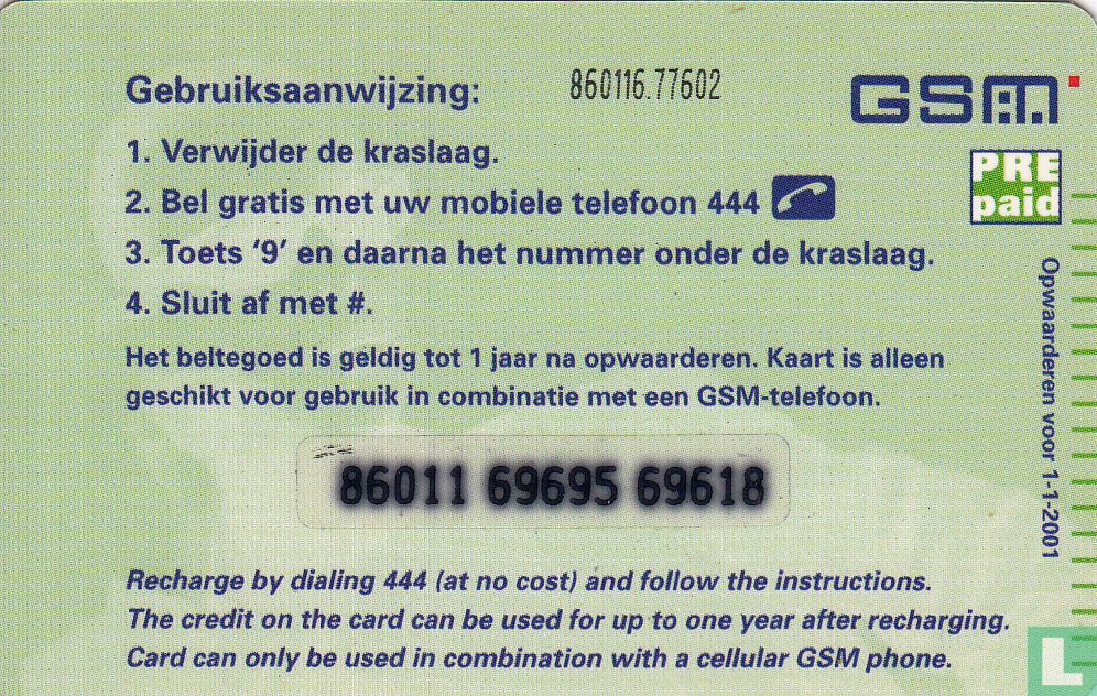 Mobiele telefoonkaart