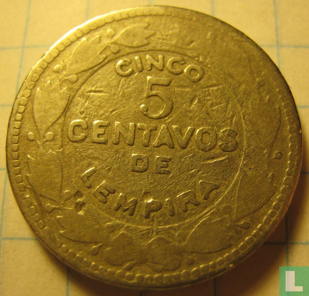 Honduras 5 centavos 1954
