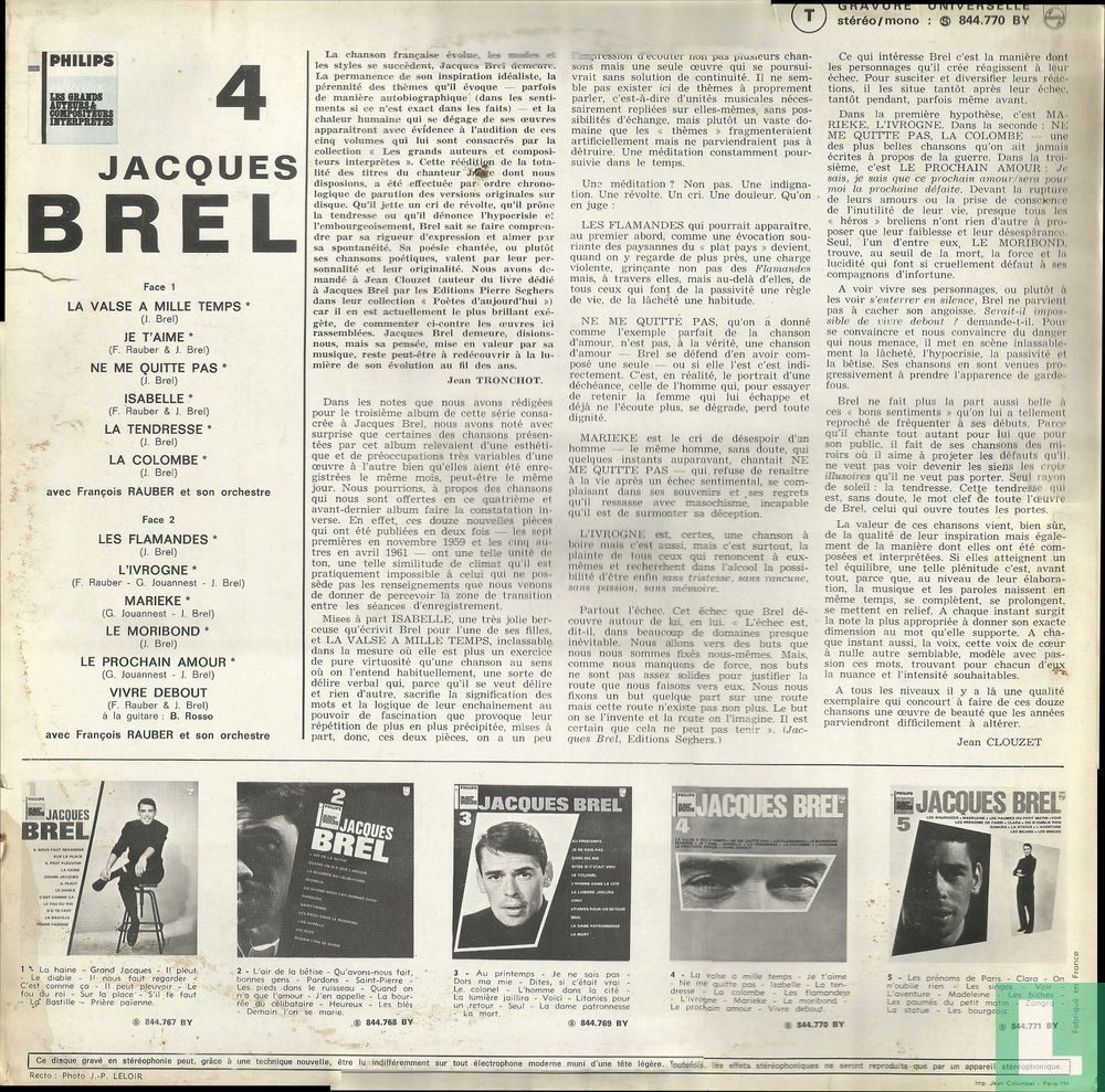 Jacques Brel No. 4