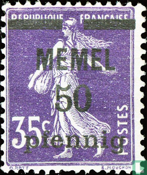 Sower, with overprint