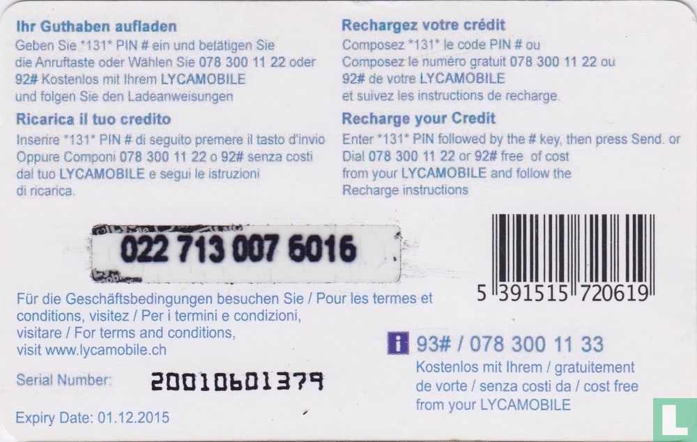 Lyca mobile recharge 2001 (2010) - Lyca mobile - LastDodo