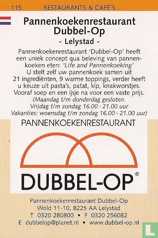 115 - Pannenkoekenrestaurant Dubbel-Op